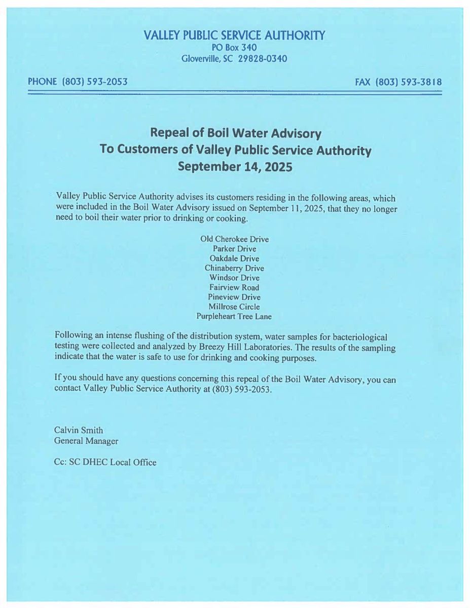 BOIL WATER REPEAL SEP14 2025